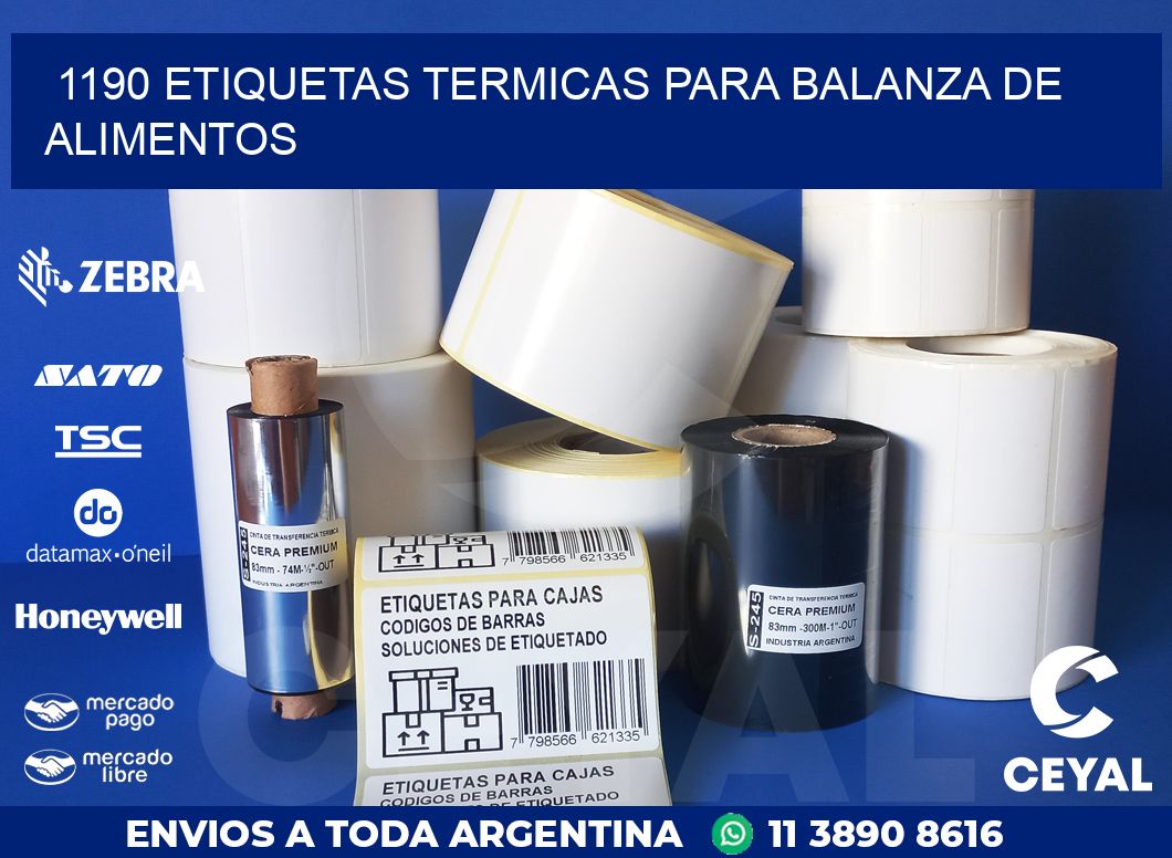 1190 ETIQUETAS TERMICAS PARA BALANZA DE ALIMENTOS