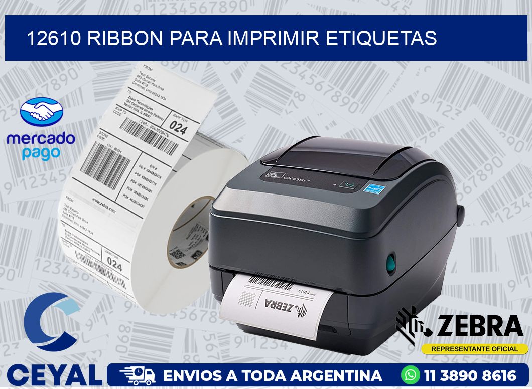 12610 RIBBON PARA IMPRIMIR ETIQUETAS