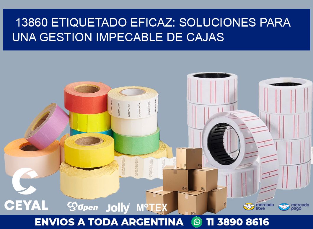 13860 ETIQUETADO EFICAZ: SOLUCIONES PARA UNA GESTION IMPECABLE DE CAJAS