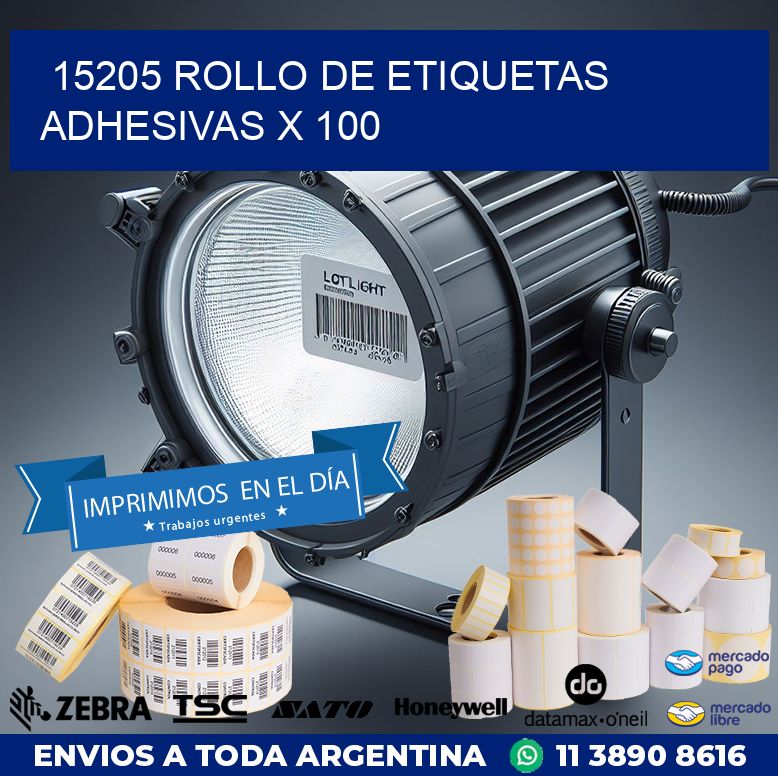 15205 ROLLO DE ETIQUETAS ADHESIVAS X 100