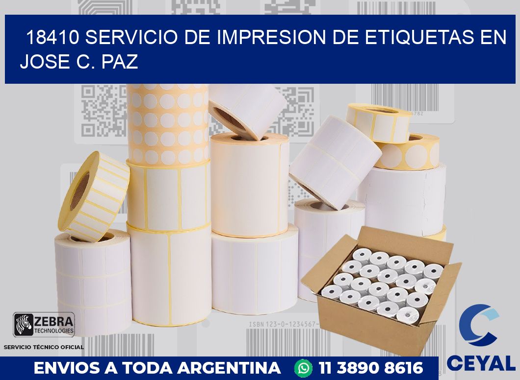 18410 SERVICIO DE IMPRESION DE ETIQUETAS EN JOSE C. PAZ