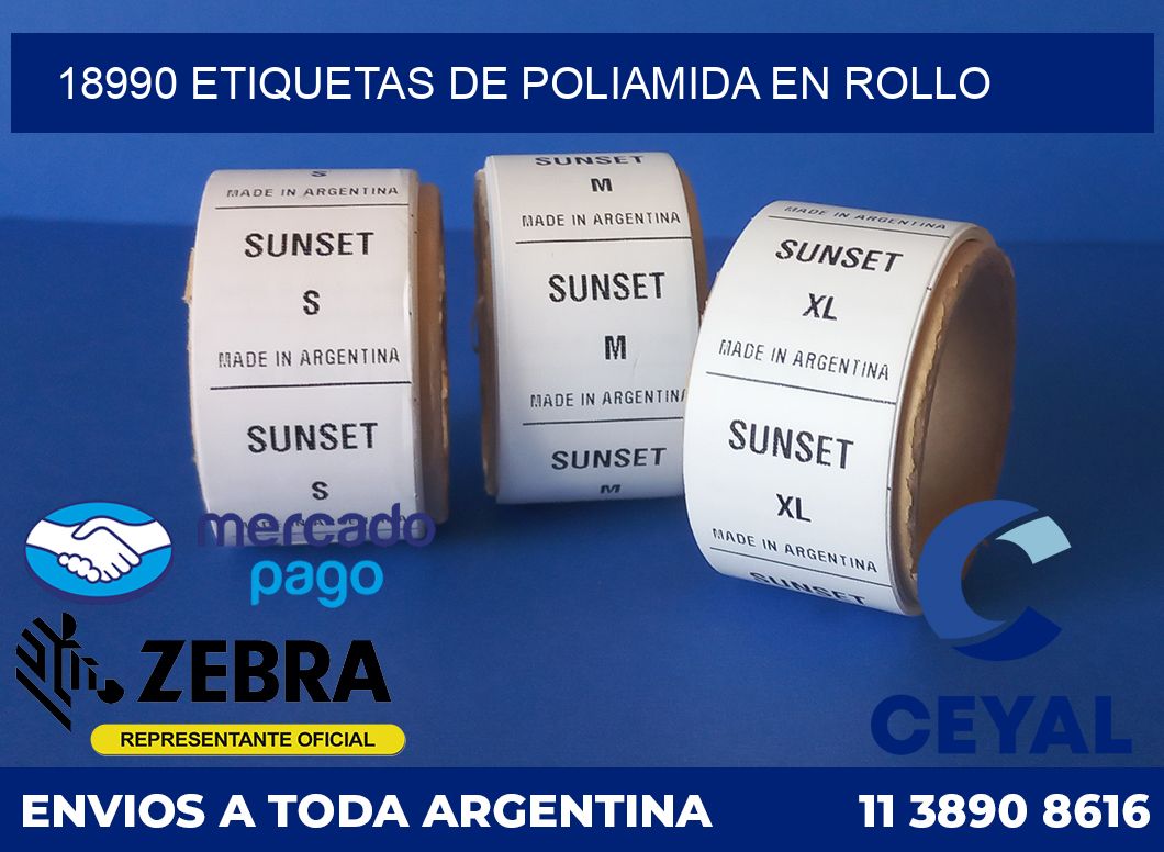 18990 ETIQUETAS DE POLIAMIDA EN ROLLO