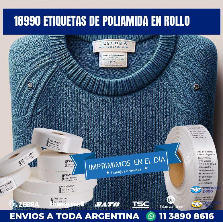 18990 ETIQUETAS DE POLIAMIDA EN ROLLO