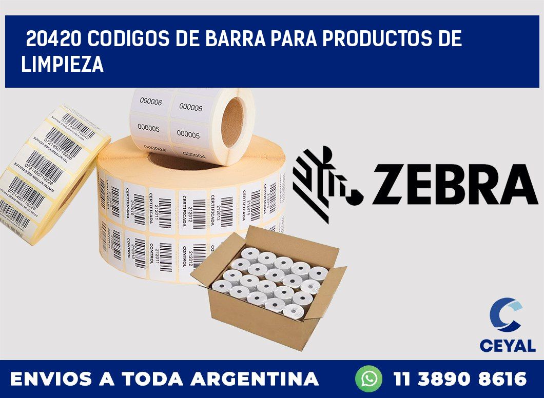 20420 CODIGOS DE BARRA PARA PRODUCTOS DE LIMPIEZA