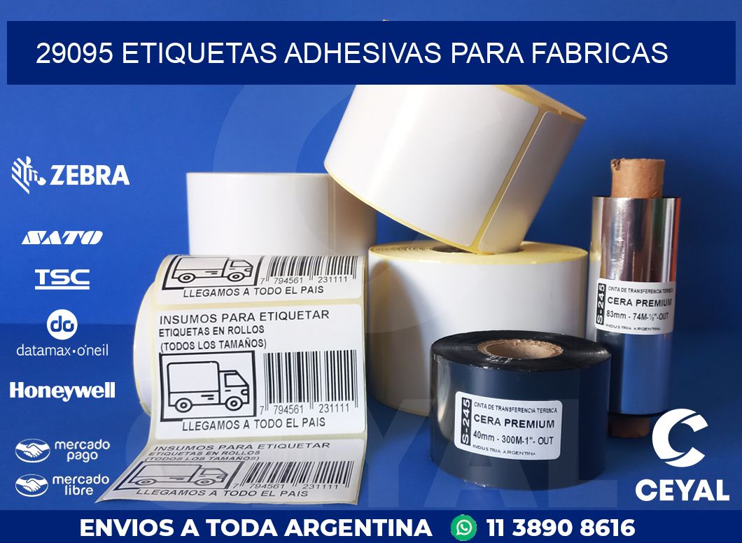 29095 ETIQUETAS ADHESIVAS PARA FABRICAS