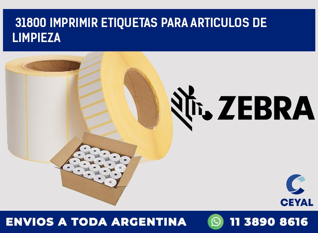 31800 IMPRIMIR ETIQUETAS PARA ARTICULOS DE LIMPIEZA