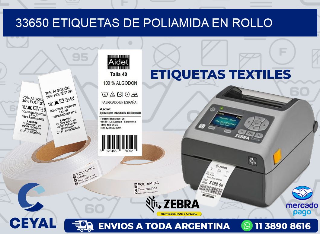 33650 ETIQUETAS DE POLIAMIDA EN ROLLO