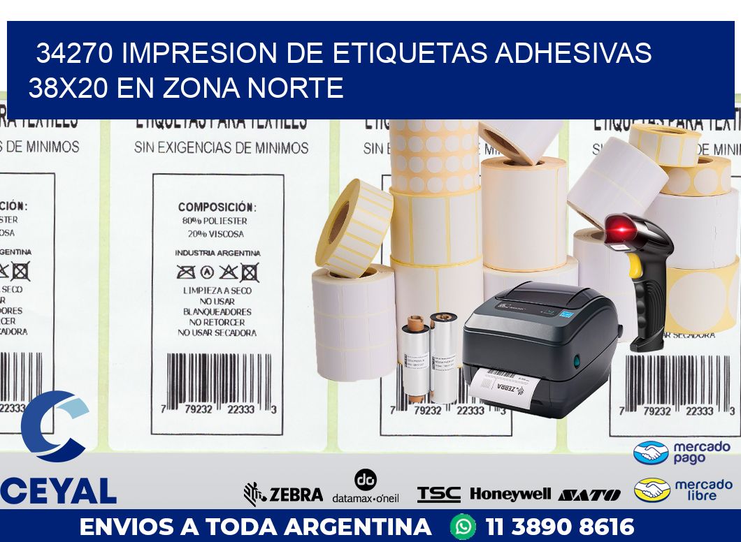 34270 IMPRESION DE ETIQUETAS ADHESIVAS 38X20 EN ZONA NORTE