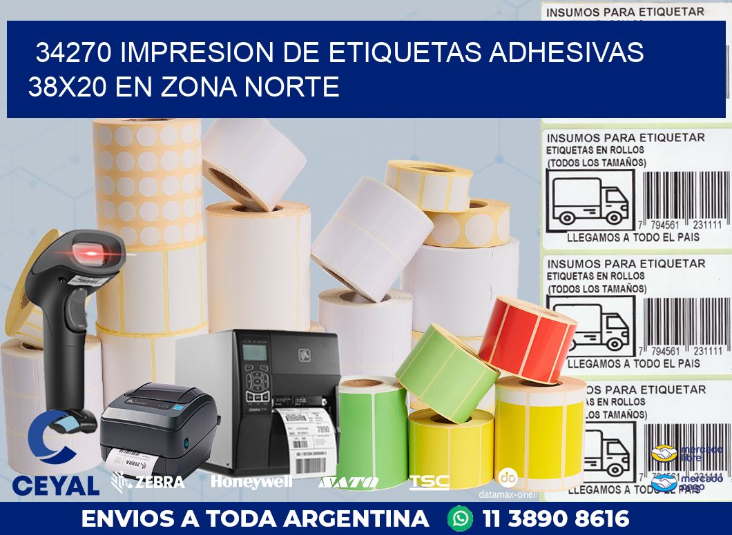 34270 IMPRESION DE ETIQUETAS ADHESIVAS 38X20 EN ZONA NORTE