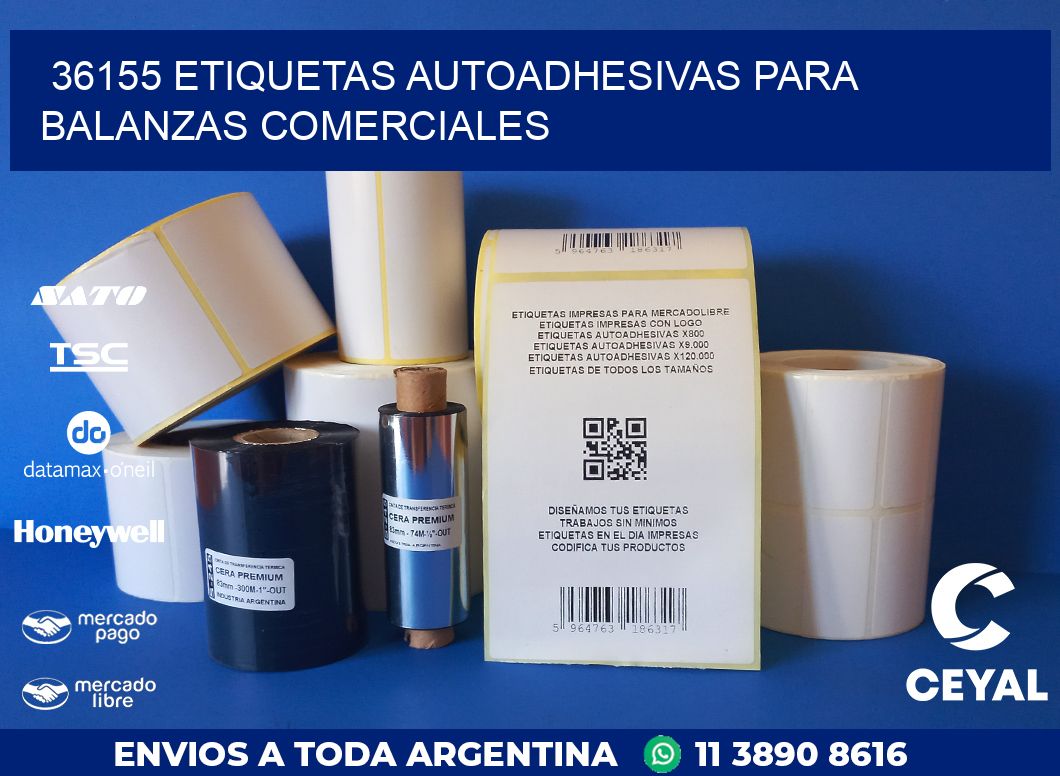 36155 ETIQUETAS AUTOADHESIVAS PARA BALANZAS COMERCIALES