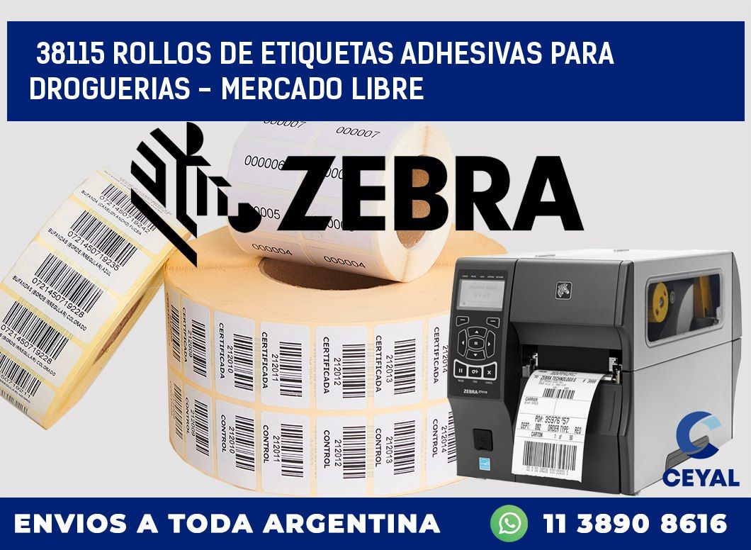 38115 ROLLOS DE ETIQUETAS ADHESIVAS PARA DROGUERIAS - MERCADO LIBRE