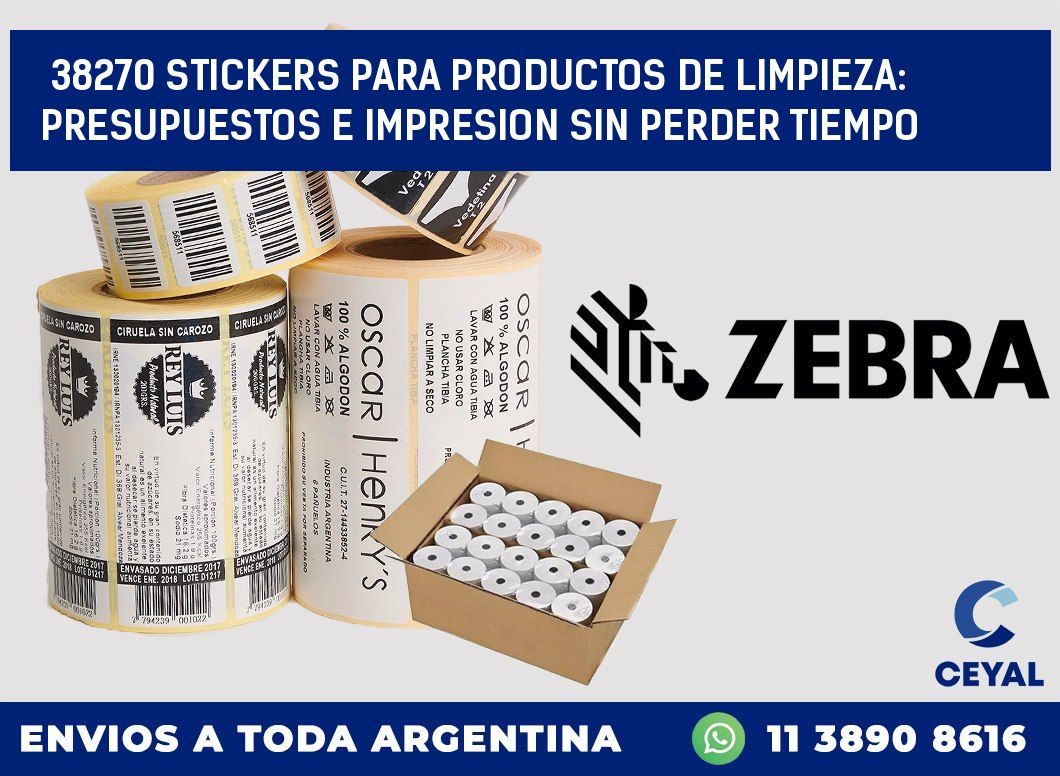 38270 STICKERS PARA PRODUCTOS DE LIMPIEZA: PRESUPUESTOS E IMPRESION SIN PERDER TIEMPO