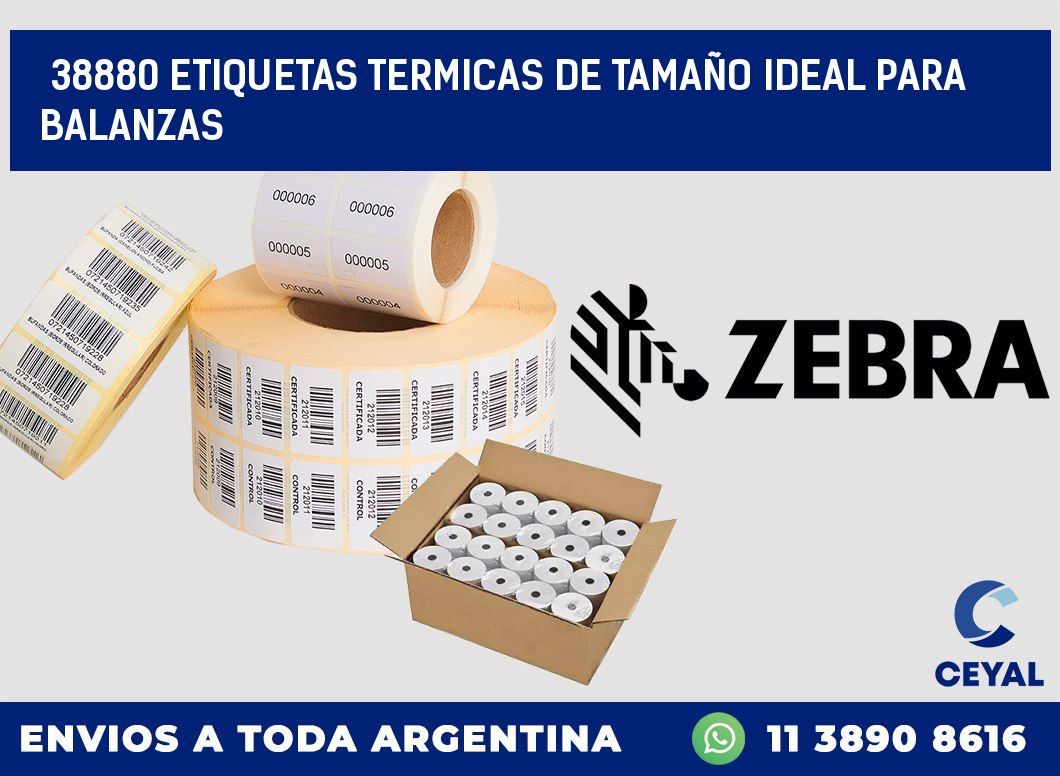 38880 ETIQUETAS TERMICAS DE TAMAÑO IDEAL PARA BALANZAS