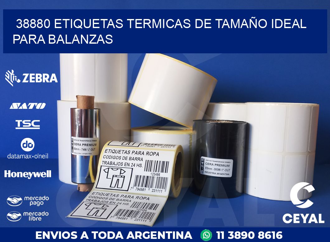 38880 ETIQUETAS TERMICAS DE TAMAÑO IDEAL PARA BALANZAS