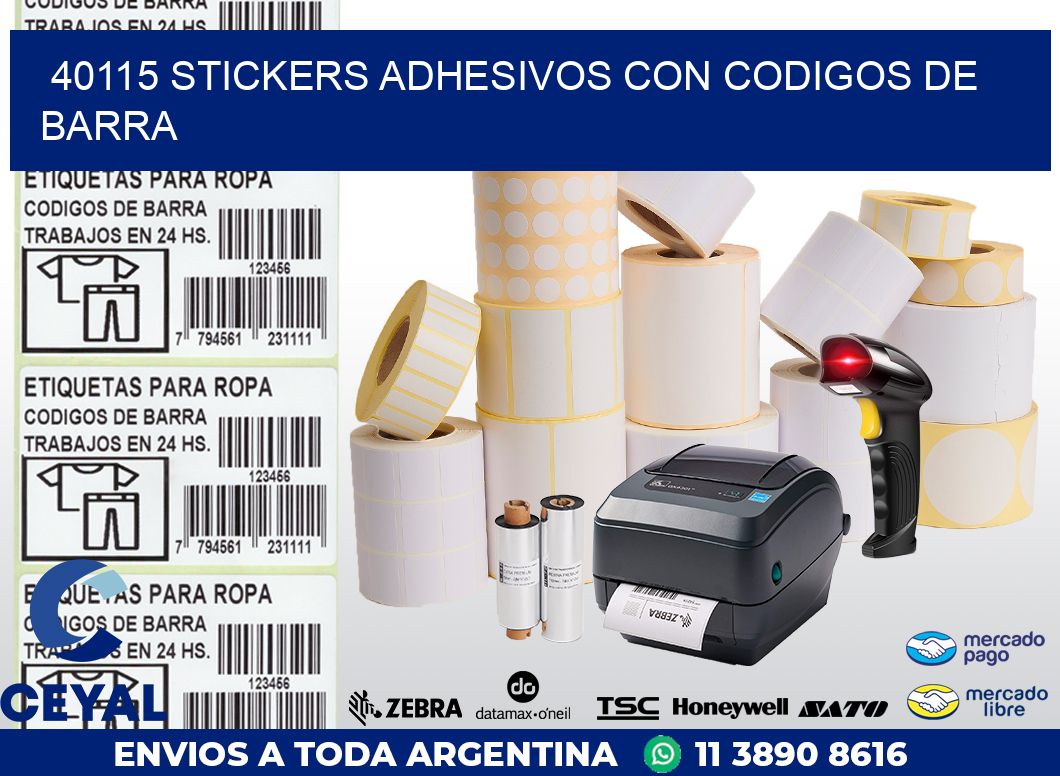 40115 STICKERS ADHESIVOS CON CODIGOS DE BARRA