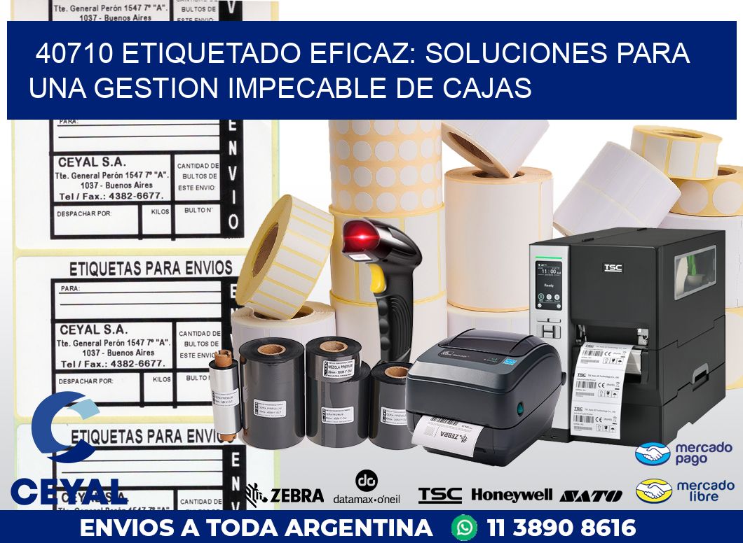 40710 ETIQUETADO EFICAZ: SOLUCIONES PARA UNA GESTION IMPECABLE DE CAJAS