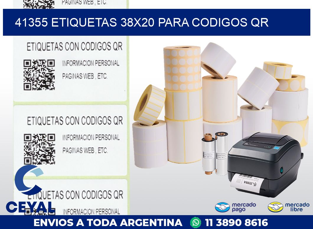 41355 ETIQUETAS 38X20 PARA CODIGOS QR