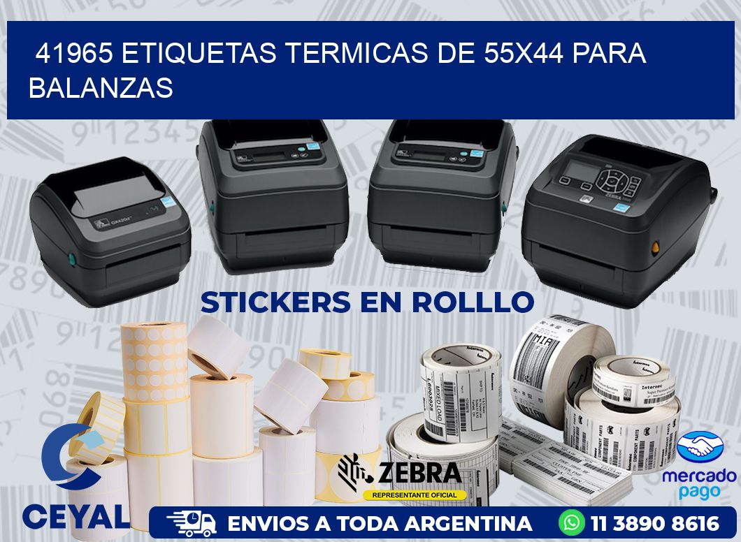 41965 ETIQUETAS TERMICAS DE 55X44 PARA BALANZAS