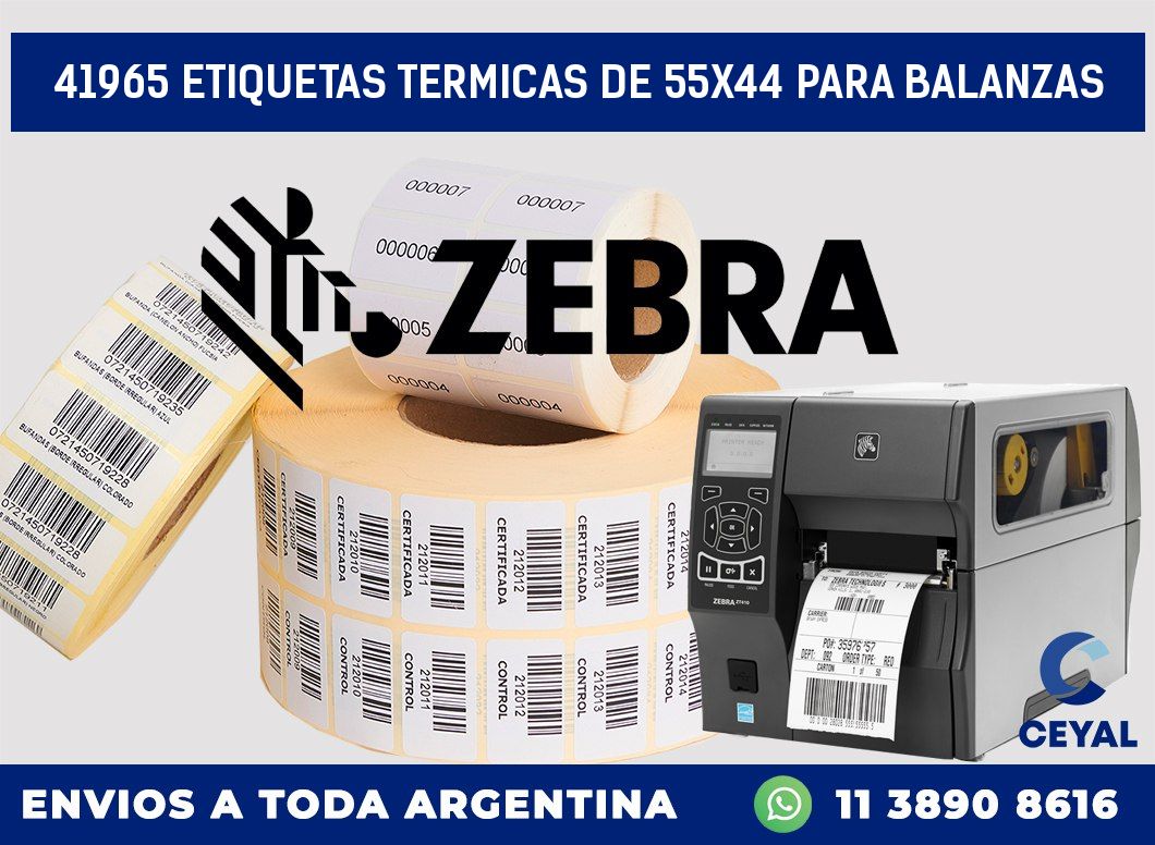41965 ETIQUETAS TERMICAS DE 55X44 PARA BALANZAS