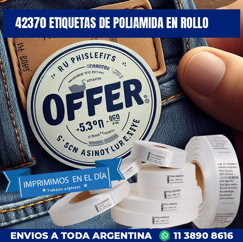 42370 ETIQUETAS DE POLIAMIDA EN ROLLO