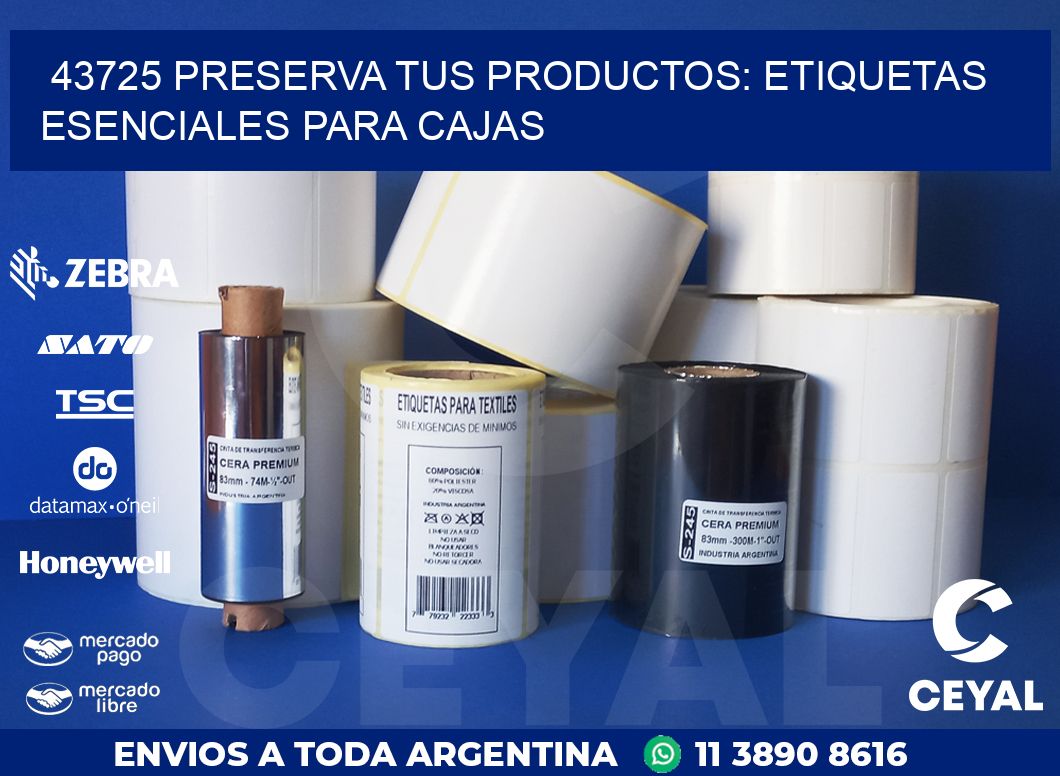 43725 PRESERVA TUS PRODUCTOS: ETIQUETAS ESENCIALES PARA CAJAS