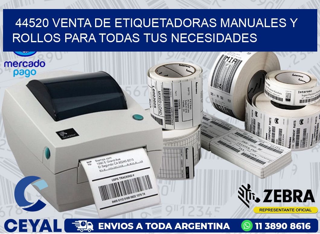 44520 VENTA DE ETIQUETADORAS MANUALES Y ROLLOS PARA TODAS TUS NECESIDADES