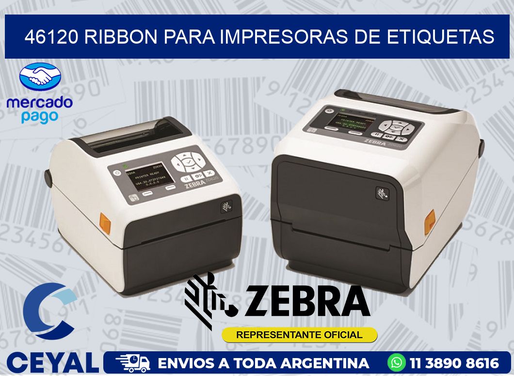 46120 RIBBON PARA IMPRESORAS DE ETIQUETAS