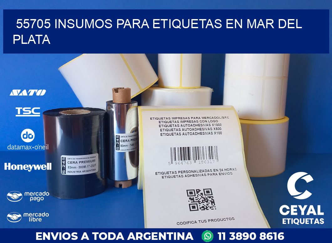 55705 INSUMOS PARA ETIQUETAS EN MAR DEL PLATA