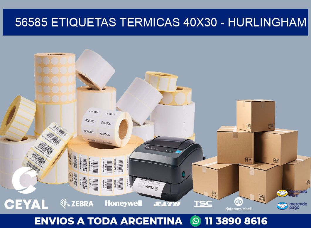 56585 ETIQUETAS TERMICAS 40X30 - HURLINGHAM