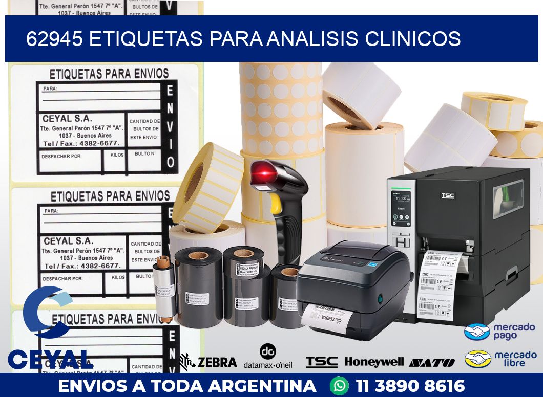 62945 ETIQUETAS PARA ANALISIS CLINICOS