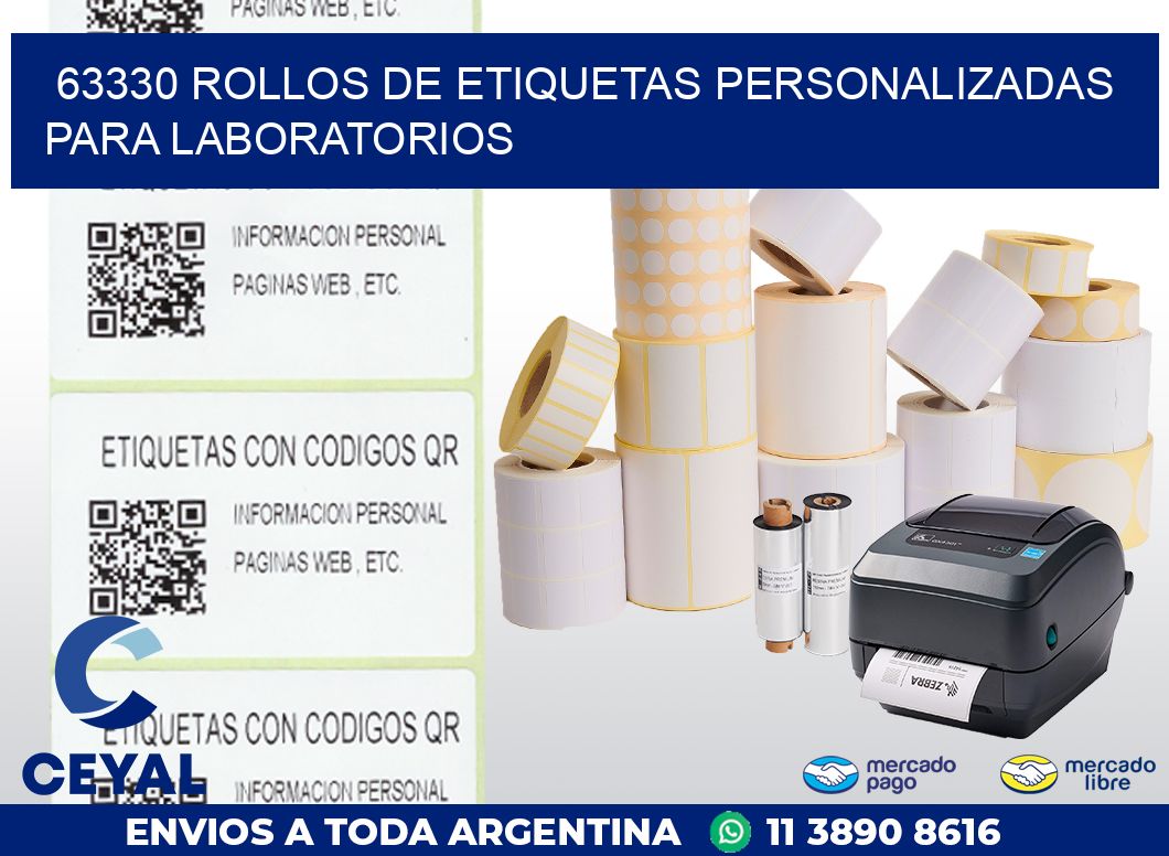 63330 ROLLOS DE ETIQUETAS PERSONALIZADAS PARA LABORATORIOS