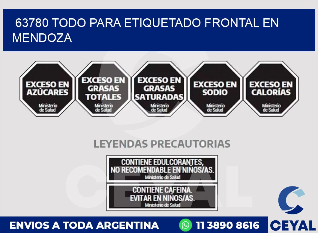 63780 TODO PARA ETIQUETADO FRONTAL EN MENDOZA