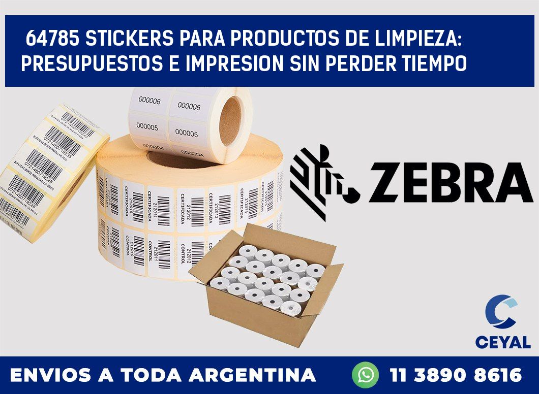 64785 STICKERS PARA PRODUCTOS DE LIMPIEZA: PRESUPUESTOS E IMPRESION SIN PERDER TIEMPO