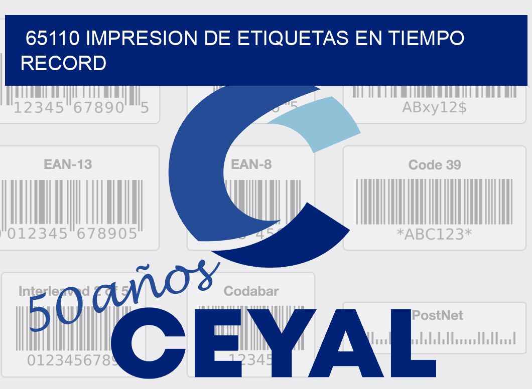 65110 IMPRESION DE ETIQUETAS EN TIEMPO RECORD