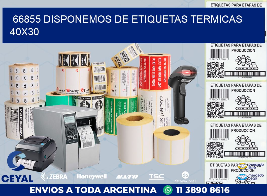 66855 DISPONEMOS DE ETIQUETAS TERMICAS 40X30