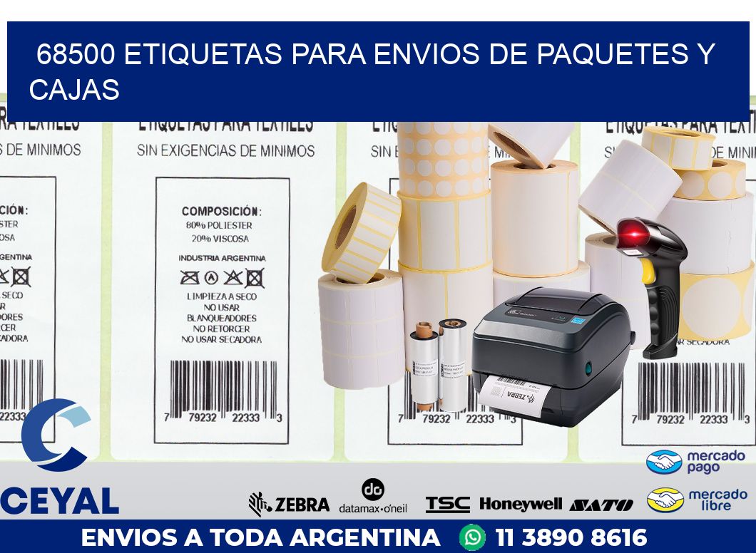 68500 ETIQUETAS PARA ENVIOS DE PAQUETES Y CAJAS