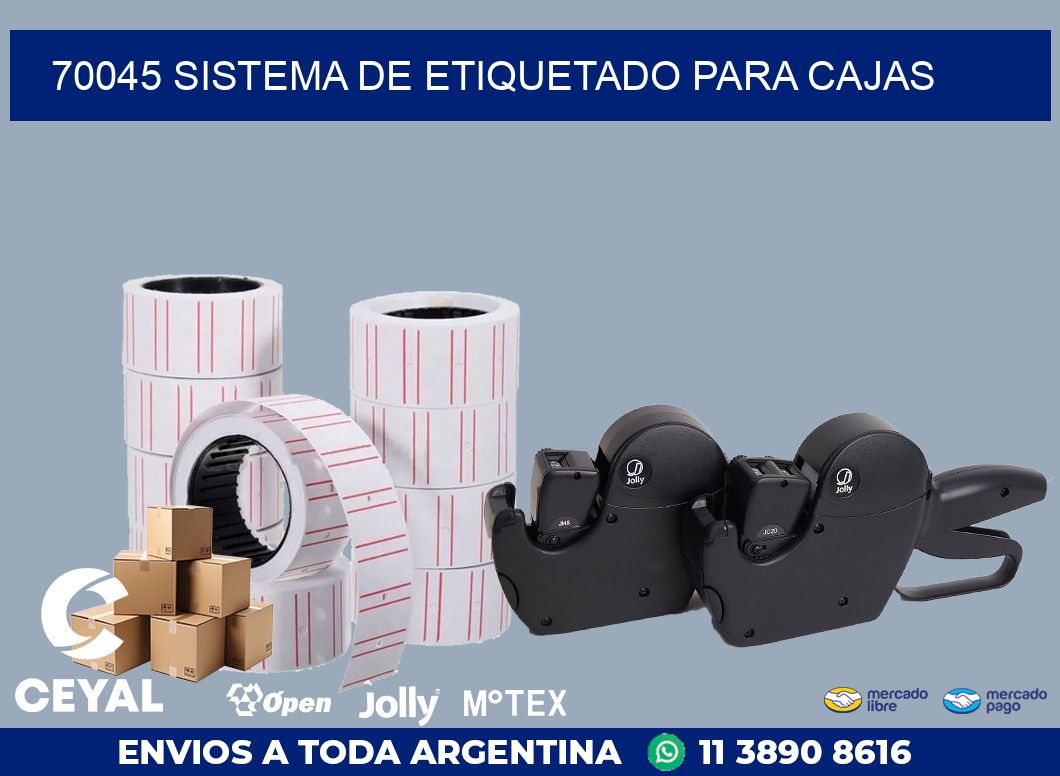 70045 SISTEMA DE ETIQUETADO PARA CAJAS