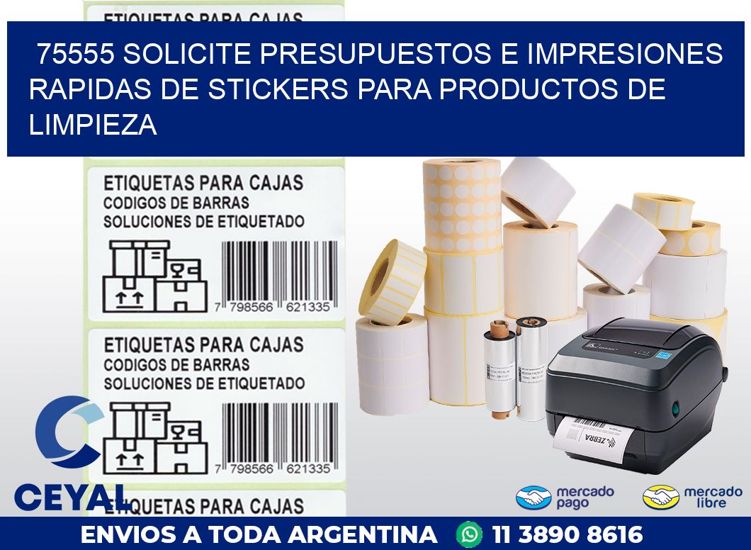 75555 SOLICITE PRESUPUESTOS E IMPRESIONES RAPIDAS DE STICKERS PARA PRODUCTOS DE LIMPIEZA