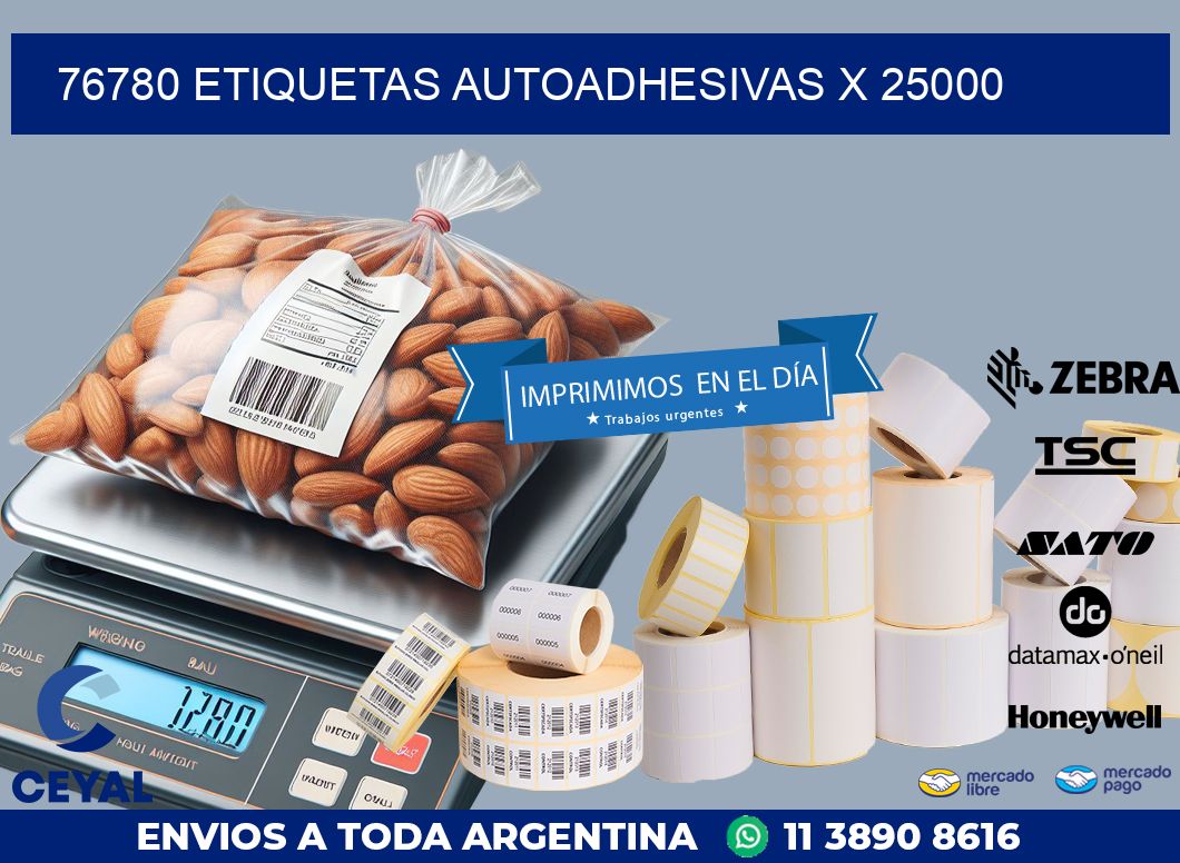 76780 ETIQUETAS AUTOADHESIVAS X 25000