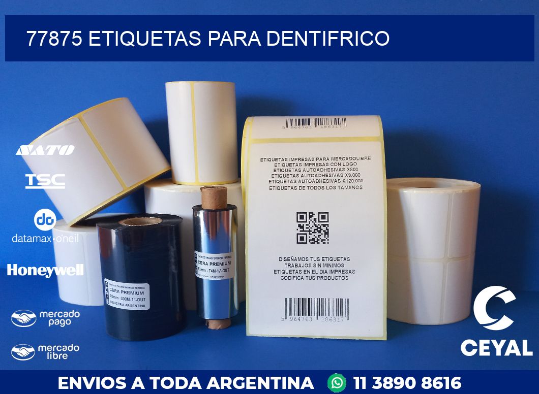 77875 ETIQUETAS PARA DENTIFRICO