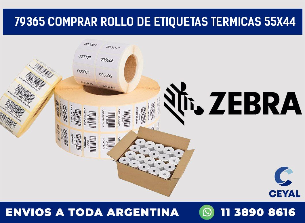 79365 COMPRAR ROLLO DE ETIQUETAS TERMICAS 55X44