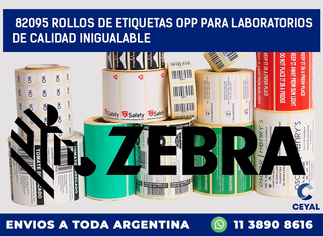 82095 ROLLOS DE ETIQUETAS OPP PARA LABORATORIOS DE CALIDAD INIGUALABLE