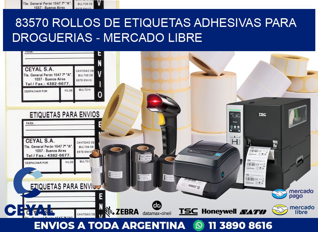 83570 ROLLOS DE ETIQUETAS ADHESIVAS PARA DROGUERIAS – MERCADO LIBRE