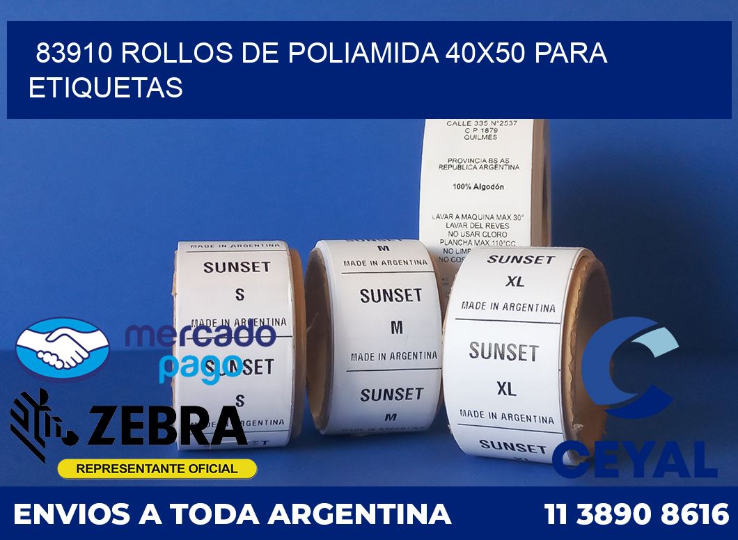 83910 ROLLOS DE POLIAMIDA 40X50 PARA ETIQUETAS