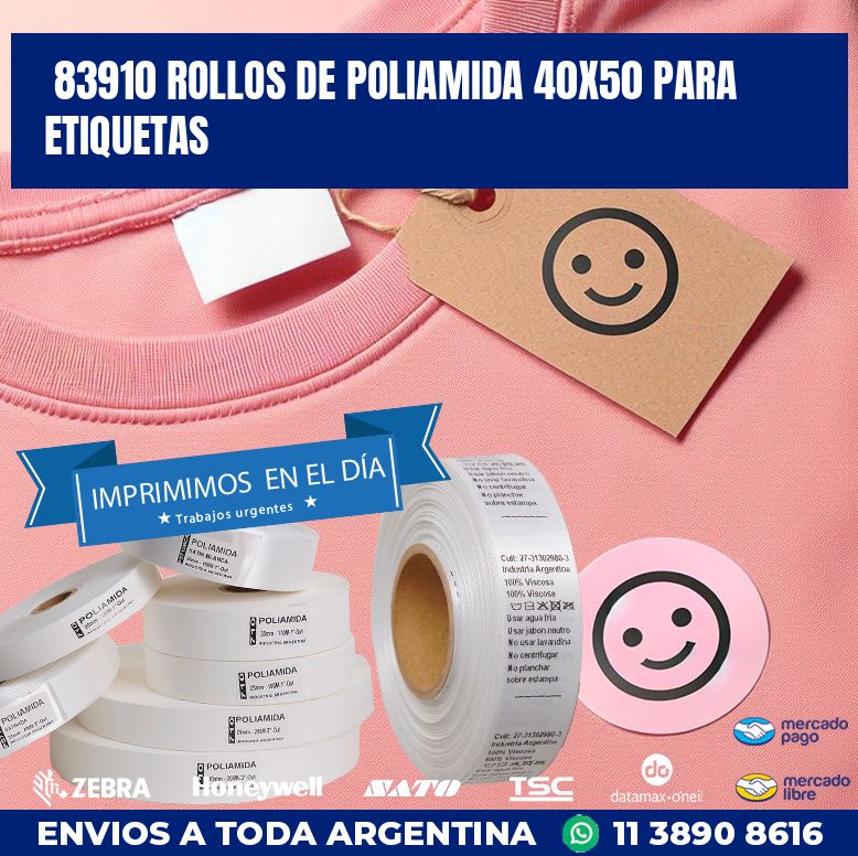 83910 ROLLOS DE POLIAMIDA 40X50 PARA ETIQUETAS