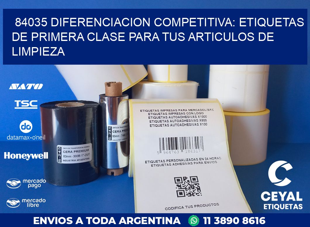 84035 DIFERENCIACION COMPETITIVA: ETIQUETAS DE PRIMERA CLASE PARA TUS ARTICULOS DE LIMPIEZA