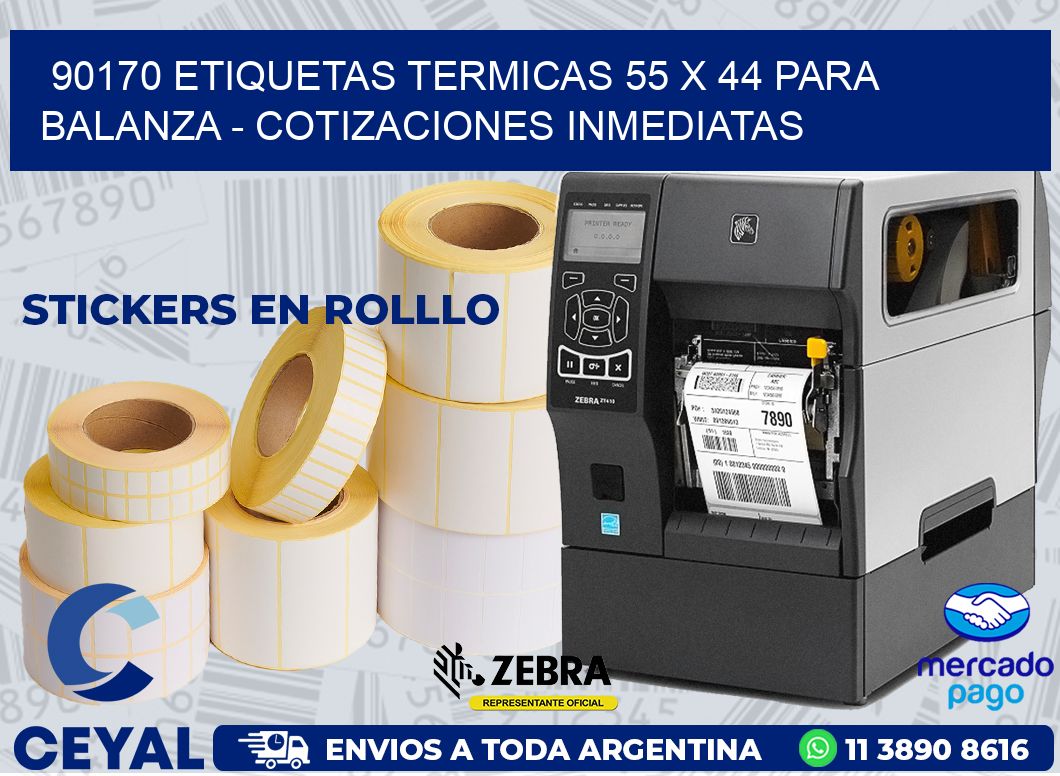90170 ETIQUETAS TERMICAS 55 X 44 PARA BALANZA - COTIZACIONES INMEDIATAS
