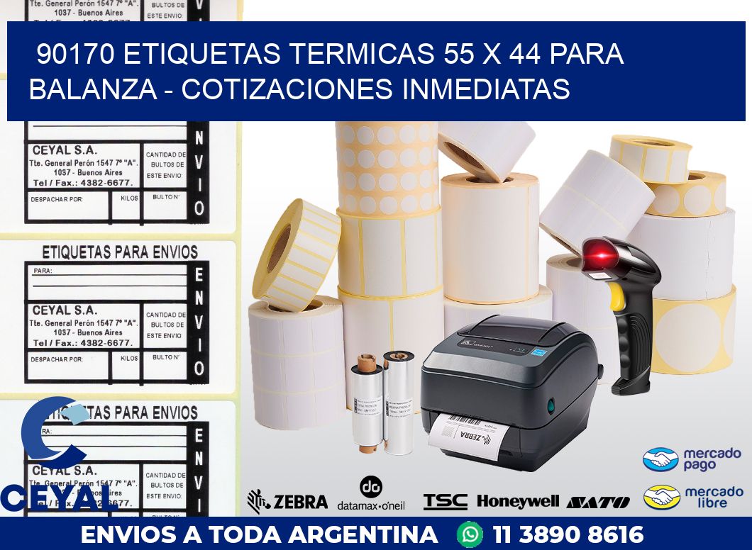 90170 ETIQUETAS TERMICAS 55 X 44 PARA BALANZA – COTIZACIONES INMEDIATAS