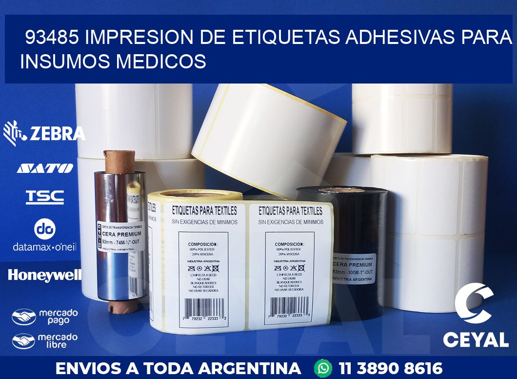 93485 IMPRESION DE ETIQUETAS ADHESIVAS PARA INSUMOS MEDICOS