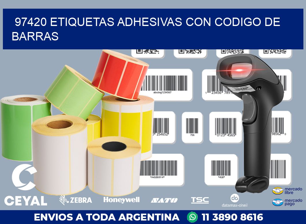 97420 ETIQUETAS ADHESIVAS CON CODIGO DE BARRAS